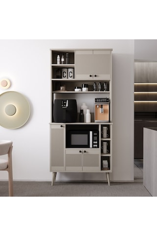 Melura Kahve Köşesi 90 Cm %100 Mdf Çok Amaçlı Dolap Kumtaşı