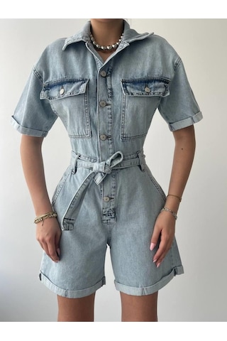 Tone Denim Tulum Açık Mavi