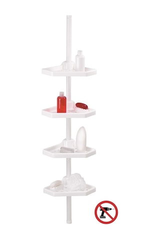 Primanova Yaylı Banyo Köşe Rafı Köşelik (512543040) Beyaz
