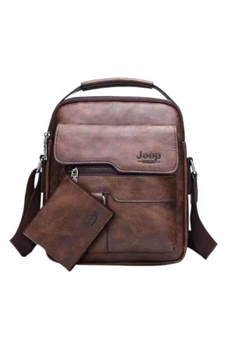 Büyük Kapasiteli Erkek İş Gündelik Kombin Çantası-kahverengi Kahverengi