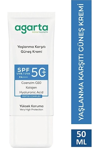 Agarta Yaşlanma Karşıtı Collagen Destekli Yüz Güneş Kremi 50 Ml 11904698