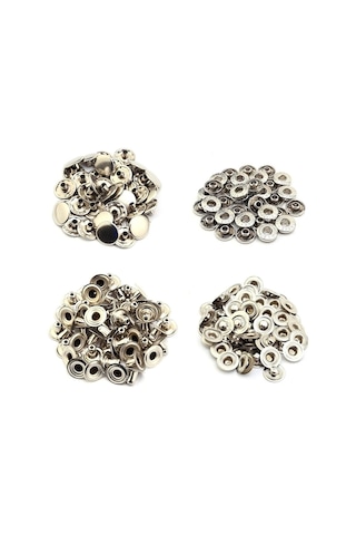 100 Set Paslanmaz 12.5mm Metal Çıt Çıt Ve Manuel Çakım Kiti