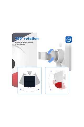 Xianwen Geeroyoo Güneş Enerjili Hareket Sensörlü 120db Alarm, Su