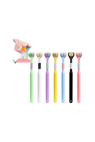 Flybuy Yalına 3-taraflı Diş Fırçası Yumuşak Saç Çocuk Sarı - 360 V Şekil