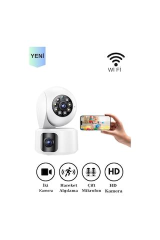 Bebek Kamera İzleme Bebek Telsizi Bebek Monitörü Çift Kameralı Hareket Algılayıcı Mobil Wifi