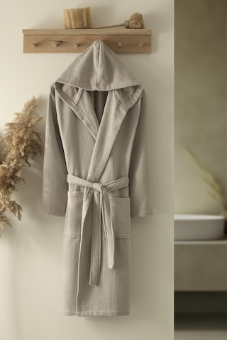 Waffle Unisex Pamuklu Pike Bornoz Bej