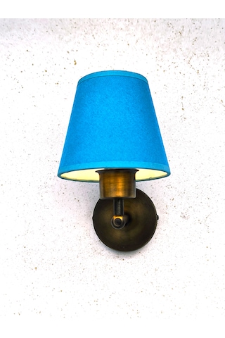 Shimmer Duvar Apliği Eskitme Gold Mavi Başlıklı Mavi