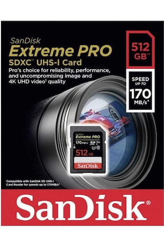 Sandisk Extreme Pro Sdsdxxy-512g-gn4ın Class 10 Uhs-ı U3 V30 512 Gb Hafıza Kartı -
