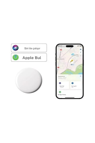 Akıllı Takip Cihazı Anahtarlık Airtag Gps Apple Uyumlu iOS Bul Uygulama Taşınabilir Eşya Takip Cihazı
