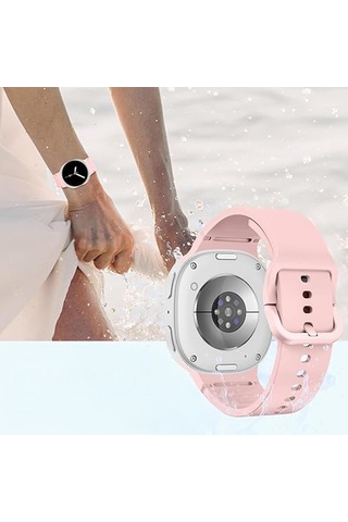 Samsung Galaxy Watch 8 44mm 40mm İle Uyumlu Metal Tokalı Purelux Soft Silikon Kordon