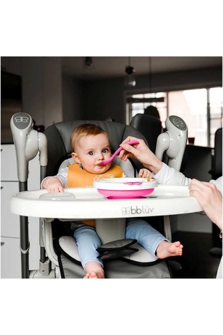 Bblüv Plato Sıcak Su Hazneli Mama Tabağı Pembe