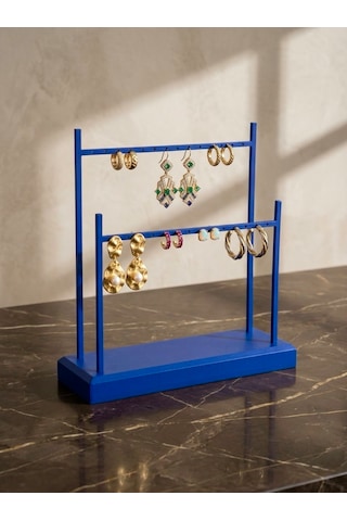 Küpe Standı Organizer Mavi