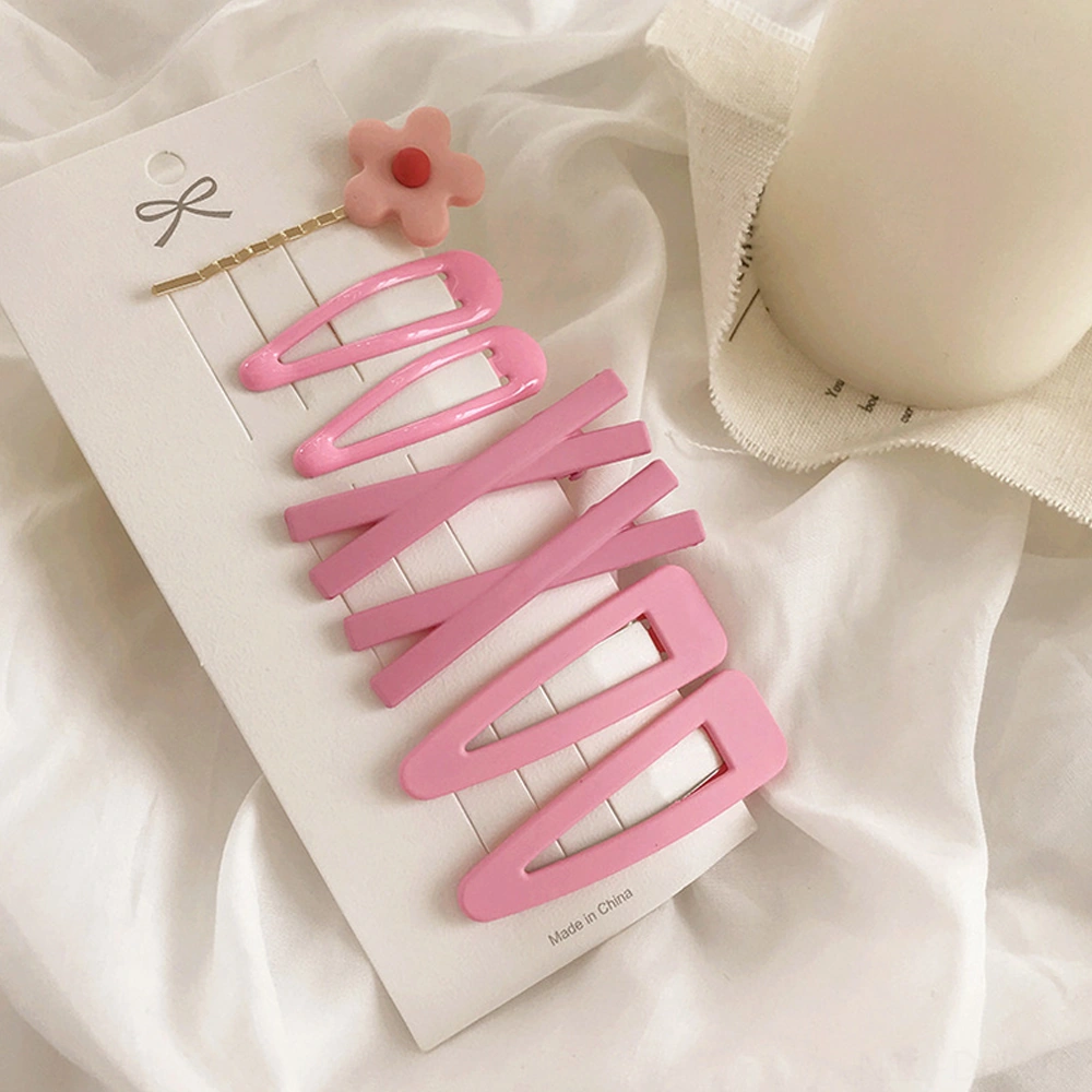 Dofolink 4'lü Pembe Çiçek Desenli Saç Klips Seti - Dayanıklı Alyaşlı, Saçları Güçlü Tutar, Gündelik Ve Özel Etkinlikler İçin Çok Renkli