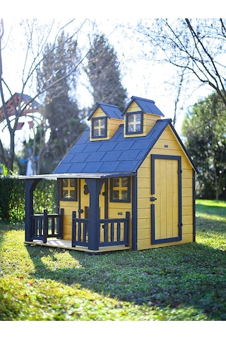 Mandu Ultra Lüks Ahşap Köpek Kulübesi Evi Gold Edition