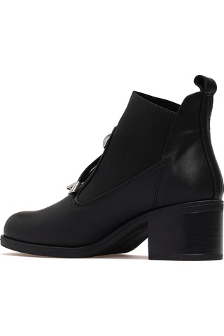 Mammamia Kadın Hakiki Deri Topuklu Günlük Bot 25k D25kb-1805 Z Siyah Siyah