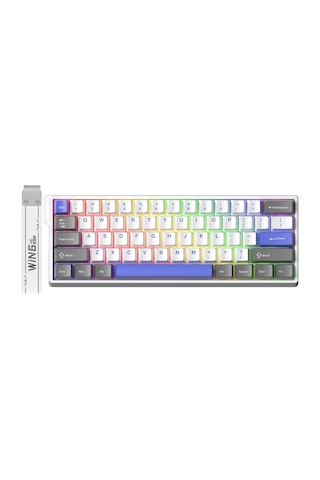 Aula Win60 He Max Manyetik Klavye Rapid Trigger Graywood Swtich 8000hz Rgb Tkl Hot Swap Oyuncu Klavyesi Mavi