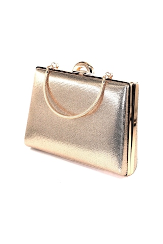 Suyolu Taşlı Gold Abiye Çanta. Abiye Portföy Clutch Davet Gece Çantası Kadın Altın Abiye Taşlı Çanta Gold