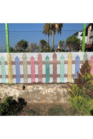 Baskılı Balkon Çit Filesi 1m X 5m Model C - Cırt Kelepçe Hediyeli
