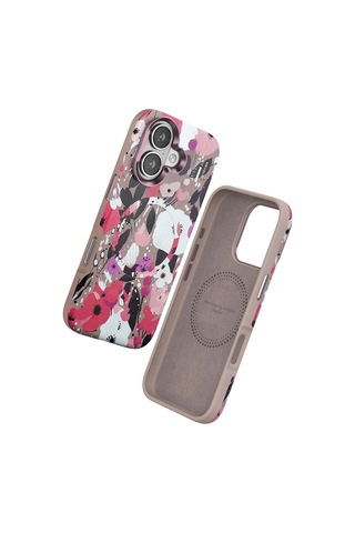 Durukar Apple, Uyumlu iPhone 16 Flower Series Magsafe Kapak - Pembe