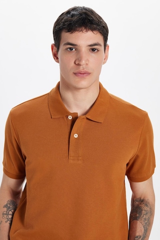 Tudors Erkek Slim Fit Dar Kesim %100 Pamuk Kahverengi Polo Yaka Tişört-32737 Kahverengi