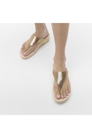 Roncato 675 Platino Terlik Kadın Diğer Jf3-090 /675 /b50 Fitflop Lulu Sequin Toe-post Platin
