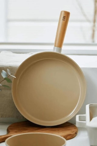 Neoflam Fika Dikdörtgen Alüminyum Tava 30 Cm Bej Bej