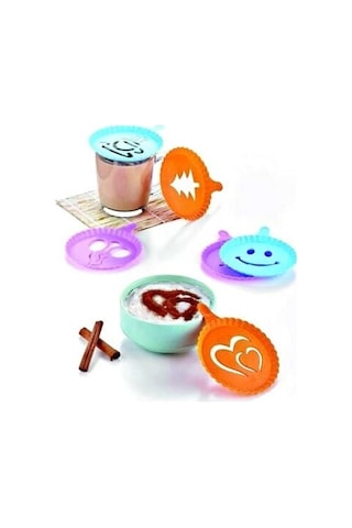 Renkli Kahve Süsleme Şablonları - 8li Magic Süsleme Şablonu Diğer