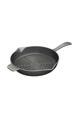 Lava Tava Döküm Demir Metal Kulplu Yuvarlak Izgara 28 CM