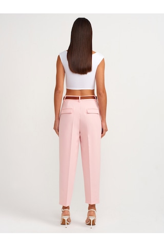 Dilvin Model Kemerli Pantolon Pudra