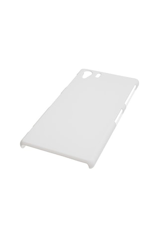 Xperia Z1 C6903 İle Uyumlu Sert Kauçuk Kılıf Beyaz Renk