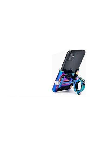 Brıvıga - Parlak Renkli 360 Döner Alüminyum Bisiklet Telefon Tutucu 60 100mm Telefon, 32mm Gidon Çok Renkli