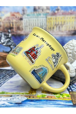 Bjorn Porselen Kupa, Saint Petersburg Hatırası 180 Ml 418368104 Gri