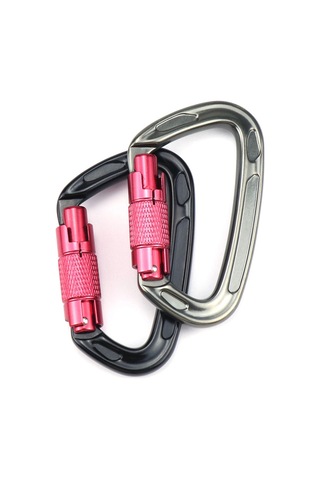 Otomatik Kilit Kapaklı Karabina 24kn Ağır Hizmet Karabina Klipsleri Hamaklar İçin Kamp Yürüyüşü Sırt Çantası