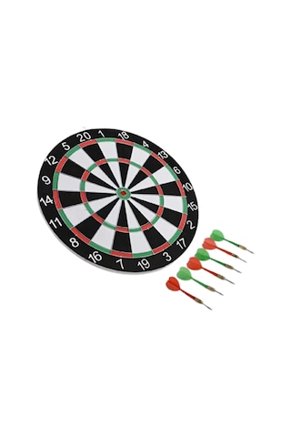 Ev Ve Oyun Alanları İçin Dart Tahtası 12 İnç 4 Dart Oku Dahil
