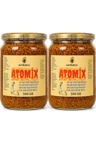 Yeni Atomix Honey Mix 2 500g Royal Jelly + Propolis + Fresh Bee Pollen + Natural Honey