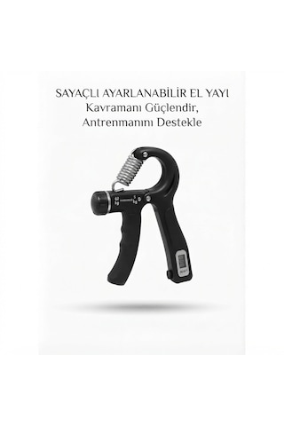 Ayarlanabilir Sayaçlı El Yayı Bilek Ön Kol Kavrama Güçlendirici Siyah