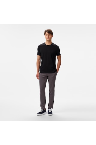 Nautica Erkek Siyah Classic Fit T-shirt Düz V55270t Siyah