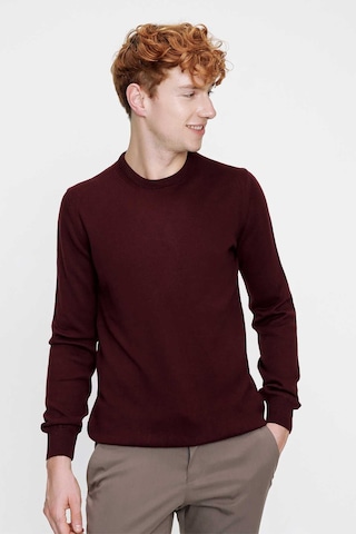 Morven Basic Dinamik Fit Rahat Kesim Bisiklet Yaka Triko Kazak 99kc017005752 Koyu Bordo