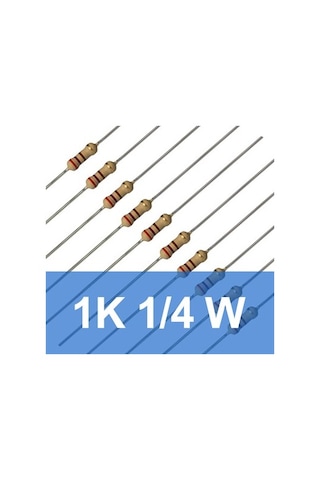 1K 1/4W Direnç (10 Adet) 1K 1/4W Direnç (10 Adet)