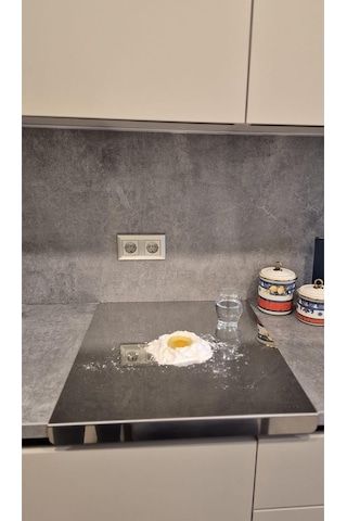 Kesme Tahtası 50cm X 58cm Paslanmaz Çelik Metalik Gri