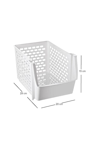 5'li Üst Üste Eklenebilir Dolap İçi Düzenleyici Banyo Mutfak Rafı - Çok Amaçlı Tezgah Altı Organizer Beyaz
