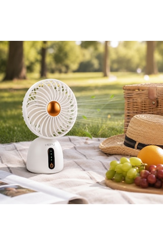 Hepu Hp-f07 Usb Şarjlı Sessiz Masaüstü Mini Fan 360 Ayarlanabilir Gövde