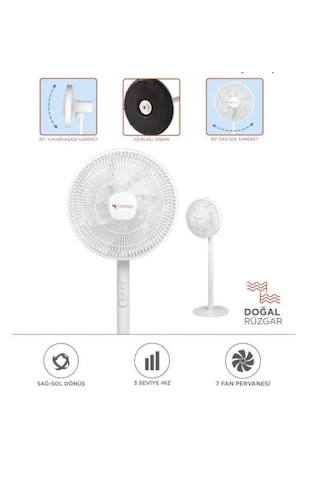 Torima SF-01 Ayaklı 14'' 45 W 3 Kademeli 7 Pervaneli Vantilatör