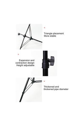 Ximistore9 Alüminyum Projeksiyon Ayakçısı - 2.1m Kalın Model, Telefon/kamera Tutucu, Işık Ayakçısı, 1/4" Bağlantı, Siyah