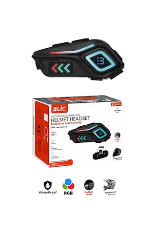Ceylan Adam Motor Kask Kulaklık Rgb Modlu Motosiklet Kulaklık Su Geçirmez 5.4 Bluetooth Intercom Blb