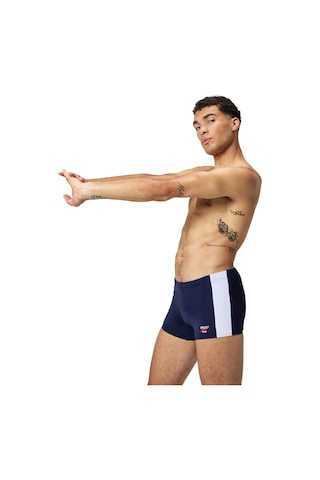 Speedo Jetstream Retro Colorblock Square Leg Erkek Yüzücü Mayosu Lacivert
