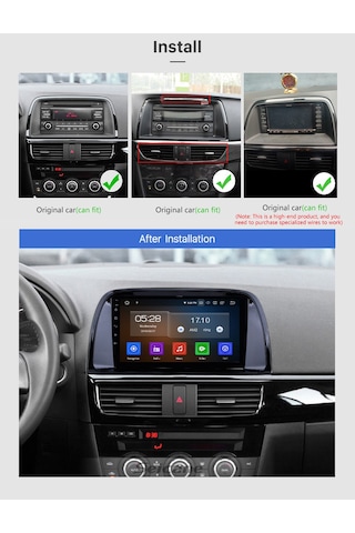 Mazda Cx-5 2013+ Multimedya Navigasyon Usb Kamera Carplayer 6 Ram