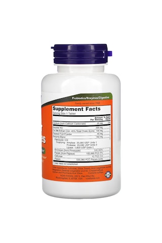 Now Foods Super Enzymes Healthy Digestion Bromelain Betain 90 Tab