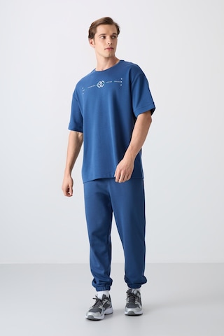 Tommy Life Parlament Pamuklu Kalın Yumuşak Dokulu Oversize Fit Baskılı Erkek T-shirt - 88323 Parlament