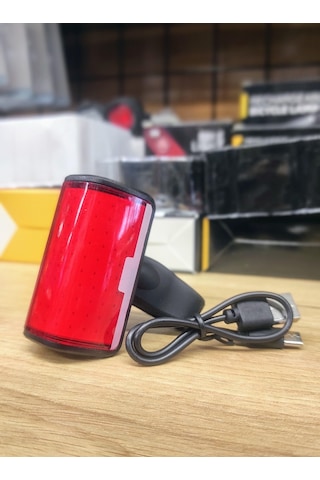 Forte Gt 6043 Bisiklet Arka Işık 4 Modlu 100 Lümen Usb Şarjlı Güçlü Arka Stop Kırmızı